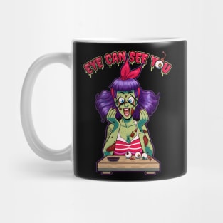 Zombie pin up girl halloween Mug